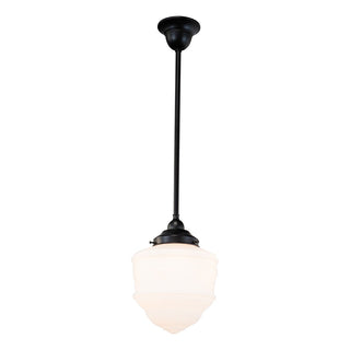Lighting Inspirations Senator 8'' Opal Matte On Rod Set 1/2'' x 1/2m Patina
