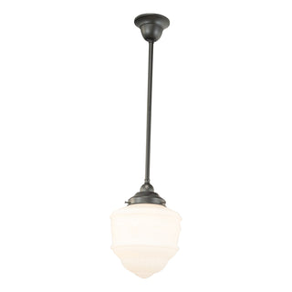 Lighting Inspirations Senator 8'' Opal Matte On Rod Set 1/2'' x 1/2m Patina