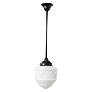Lighting Inspirations Senator 8'' Opal Matte On Rod Set 1/2'' x 1/2m Patina
