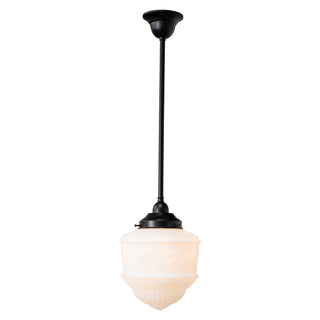 Lighting Inspirations Senator 8'' Opal Matte On Rod Set 1/2'' x 1/2m Patina