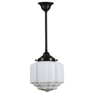 Lighting Inspirations St Kilda 8'' Opal Matte On Rod Set 1/2'' x 1/2m Patina