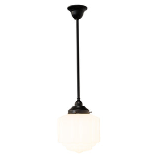 Lighting Inspirations St Kilda 8'' Opal Matte On Rod Set 1/2'' x 1/2m Patina