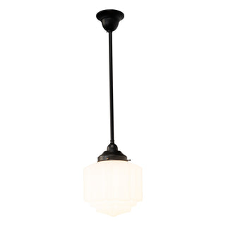 Lighting Inspirations St Kilda 8'' Opal Matte On Rod Set 1/2'' x 1/2m Patina