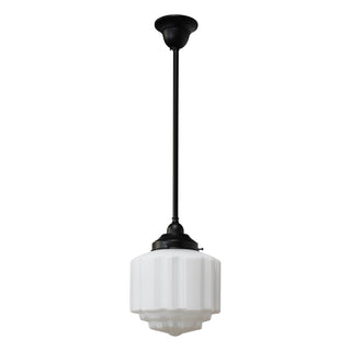 Lighting Inspirations St Kilda 8'' Opal Matte On Rod Set 1/2'' x 1/2m Patina