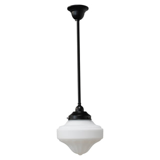 Lighting Inspirations Derby 8'' Opal Matte On Rod Set 1/2'' x 1/2m Patina