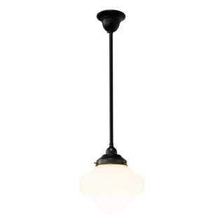 Lighting Inspirations Derby 8'' Opal Matte On Rod Set 1/2'' x 1/2m Patina