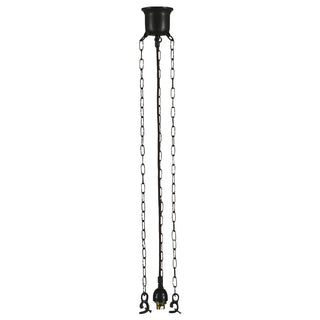 Lighting Inspirations 3 Chain Suspension Black Cord Patina