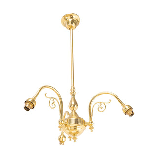 Lighting Inspirations Victoriana 3 Light Pendant Polished Brass Frame Only