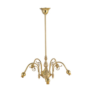 Lighting Inspirations Victoriana 5 Light Pendant Polished Brass Frame Only