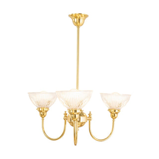 Lighting Inspirations Luke 3 Light Pendant Arms Up Claredon Clear Shades