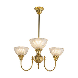 Lighting Inspirations Luke 3 Light Pendant Arms Up Claredon Clear Shades