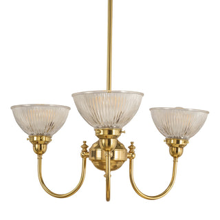 Lighting Inspirations Luke 3 Light Pendant Arms Up Claredon Clear Shades