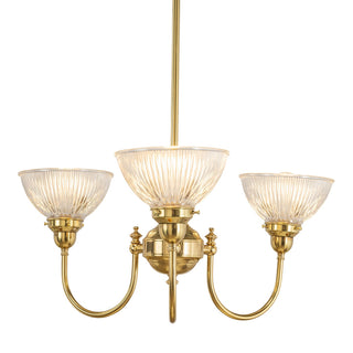 Lighting Inspirations Luke 3 Light Pendant Arms Up Claredon Clear Shades