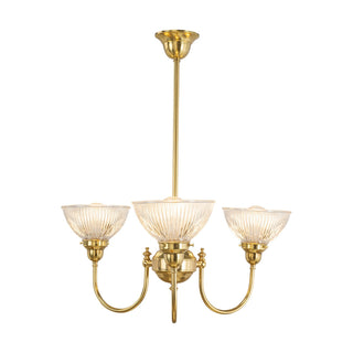 Lighting Inspirations Luke 3 Light Pendant Arms Up Claredon Clear Shades