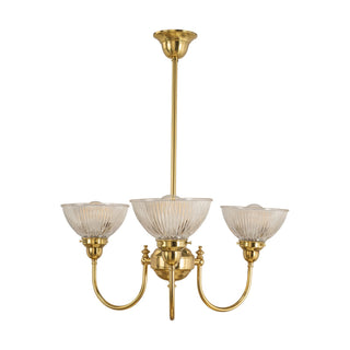 Lighting Inspirations Luke 3 Light Pendant Arms Up Claredon Clear Shades