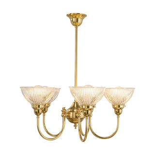 Lighting Inspirations Luke 5 Light Pendant Arms Up Claredon Clear Shades