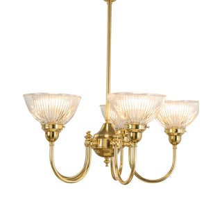 Lighting Inspirations Luke 5 Light Pendant Arms Up Claredon Clear Shades