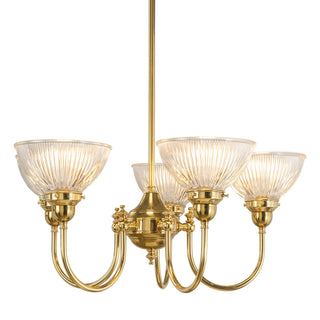 Lighting Inspirations Luke 5 Light Pendant Arms Up Claredon Clear Shades