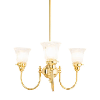 Lighting Inspirations Luke 3 Light Pendant Arms Up Zipper 23 Clear Shades