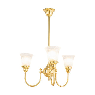 Lighting Inspirations Luke 3 Light Pendant Arms Up Zipper 23 Clear Shades