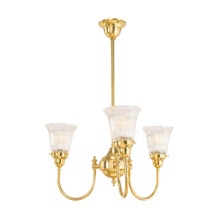 Lighting Inspirations Luke 3 Light Pendant Arms Up Zipper 23 Clear Shades
