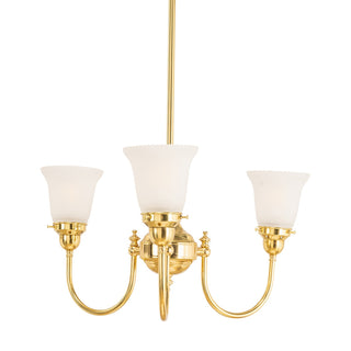 Lighting Inspirations Luke 3 Light Pendant Arms Up Zipper 23 Frost Shades