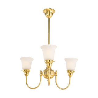 Lighting Inspirations Luke 3 Light Pendant Arms Up Zipper 23 Frost Shades