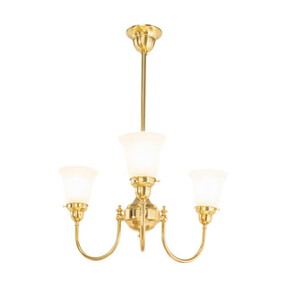 Lighting Inspirations Luke 3 Light Pendant Arms Up Zipper 23 Frost Shades