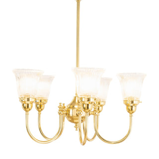 Lighting Inspirations Luke 5 Light Pendant Arms Up Zipper 23 Clear Shades