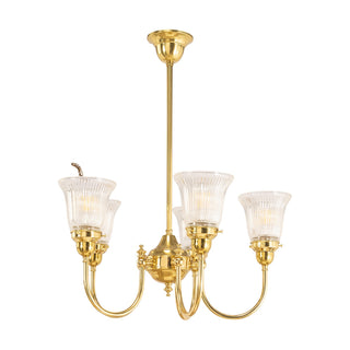 Lighting Inspirations Luke 5 Light Pendant Arms Up Zipper 23 Clear Shades