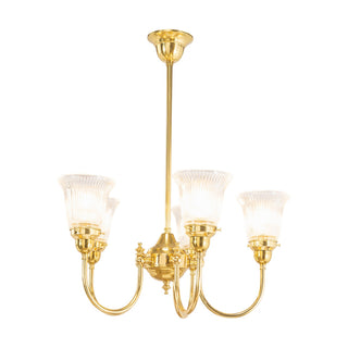 Lighting Inspirations Luke 5 Light Pendant Arms Up Zipper 23 Clear Shades