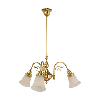 Lighting Inspirations Victoriana 3 Light Pendant With Zipper 23 Frost Shades