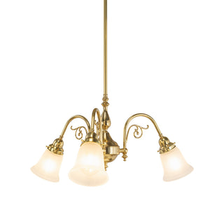 Lighting Inspirations Victoriana 3 Light Pendant With Zipper 23 Frost Shades