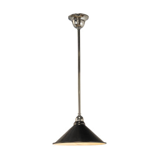 Lighting Inspirations 390mm Edwardian Black On Cloth Cord Chrome