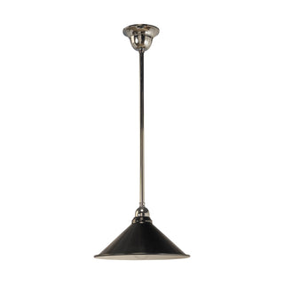 Lighting Inspirations 390mm Edwardian Black On Cloth Cord Chrome