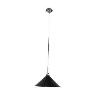 Lighting Inspirations 390mm Edwardian Black On Cloth Cord Chrome