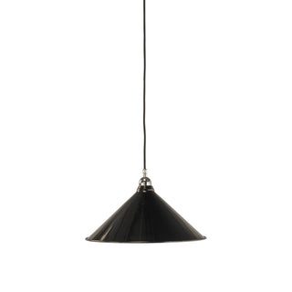 Lighting Inspirations 390mm Edwardian Black On Cloth Cord Chrome