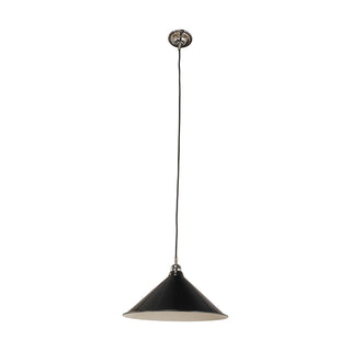 Lighting Inspirations 390mm Edwardian Black On Cloth Cord Chrome