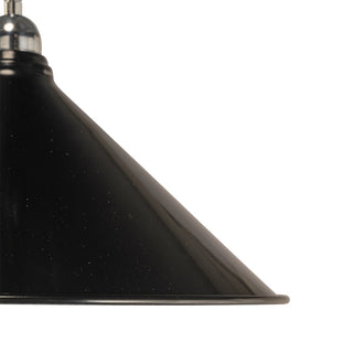 Lighting Inspirations 390mm Edwardian Black On Cloth Cord Chrome