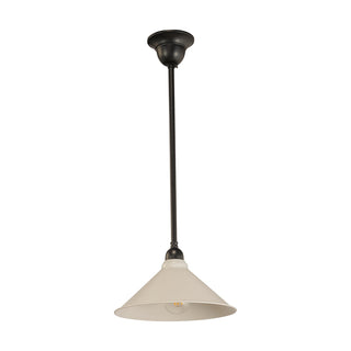 Lighting Inspirations 250mm Edwardian White On Rod Set 1/2" Patina
