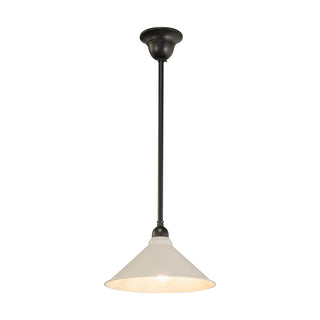 Lighting Inspirations 250mm Edwardian White On Rod Set 1/2" Patina