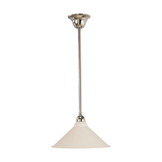 Lighting Inspirations 250mm Edwardian White On Rod Set 1/2" Chrome