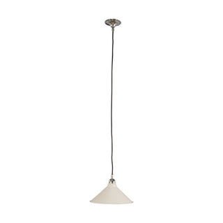 Lighting Inspirations 250mm Edwardian White On Cloth Cord Chrome