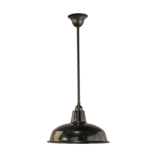 Lighting Inspirations 300mm Warehouse Black On Rod Set 1/2" Patina