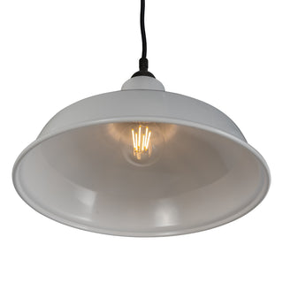 Lighting Inspirations 300mm Warehouse Black On Cloth Cord Patina