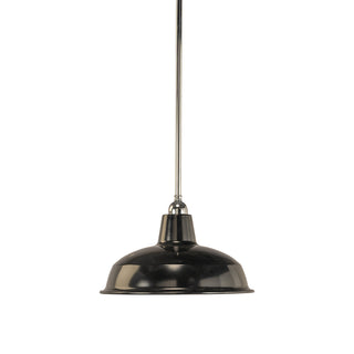 Lighting Inspirations 300mm Warehouse Black On Rod Set 1/2" Chrome