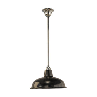 Lighting Inspirations 300mm Warehouse Black On Rod Set 1/2" Chrome