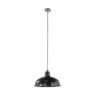 Lighting Inspirations 420mm Warehouse Black On Cloth Cord Chrome