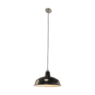 Lighting Inspirations 420mm Warehouse Black On Cloth Cord Chrome