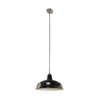 Lighting Inspirations 420mm Warehouse Black On Cloth Cord Chrome